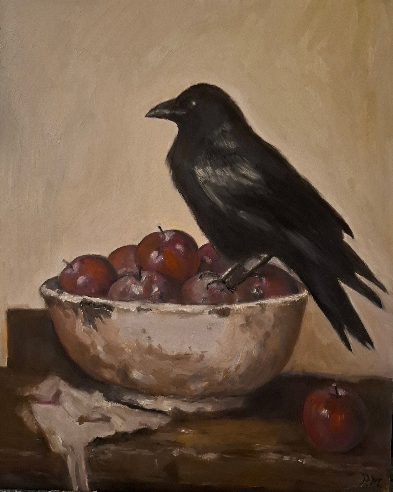 Schilderij olieverf ingelijst, Ophalen of Verzenden