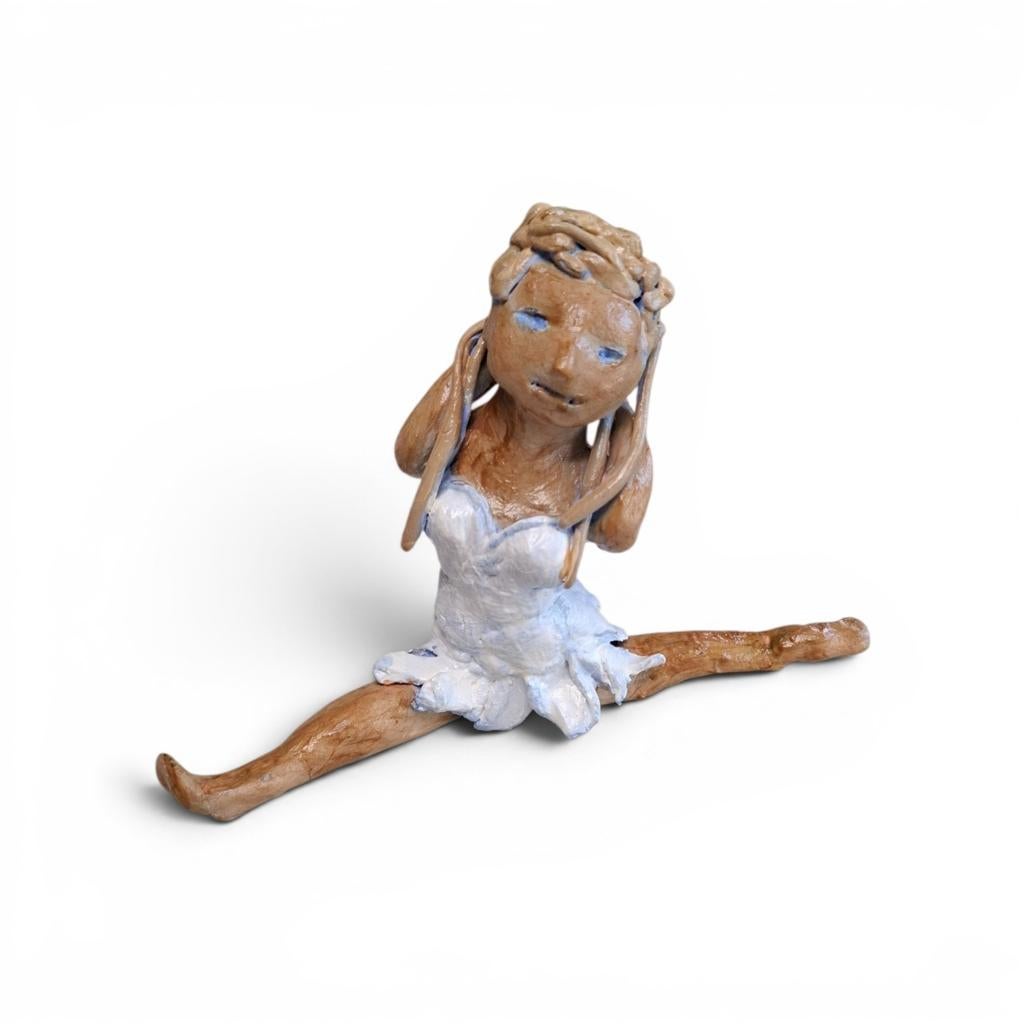 Handgemaakte Keramieken Ballerina Beeldje, Antiek en Kunst, Minder dan 20 cm, Ophalen of Verzenden, Handgemaakt, Steen of Keramiek