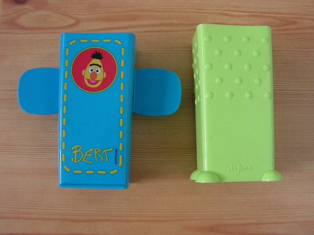 Groene difrax pakjeshouder en blauwe pakjeshouder Bert., Ophalen of Verzenden