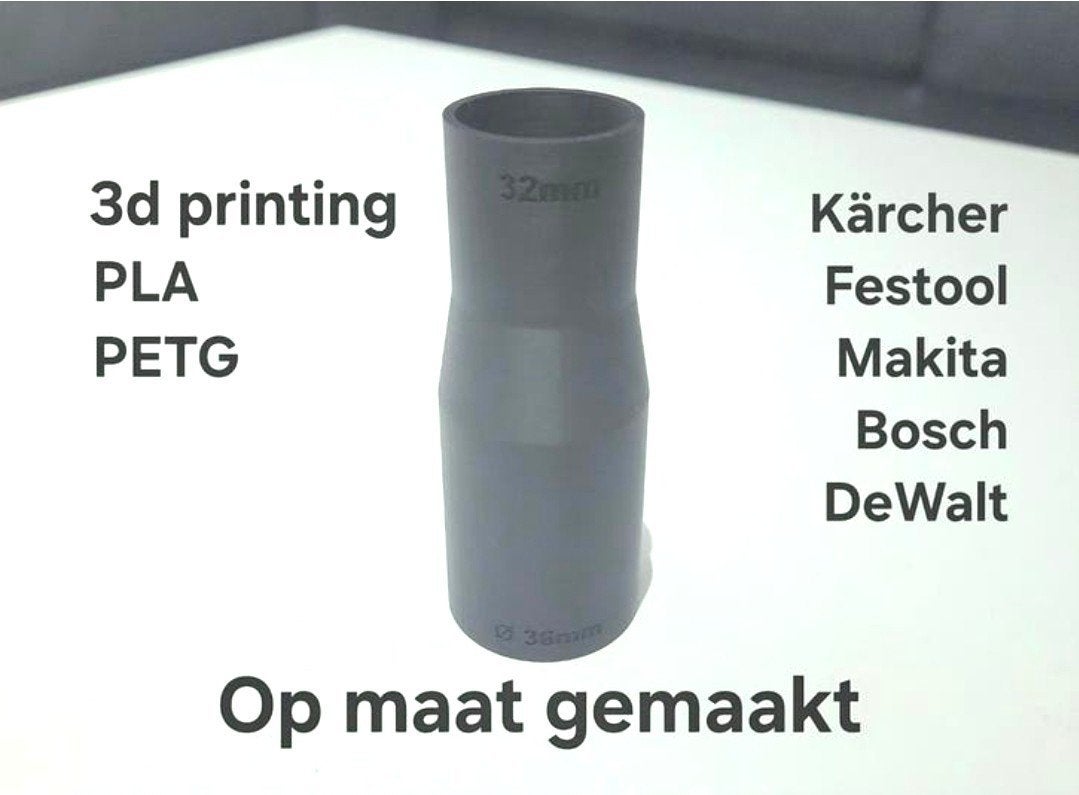• Verloop Adapter Stofzuiger Makita Festool Kärcher Op Maat, Verzenden, Nieuw