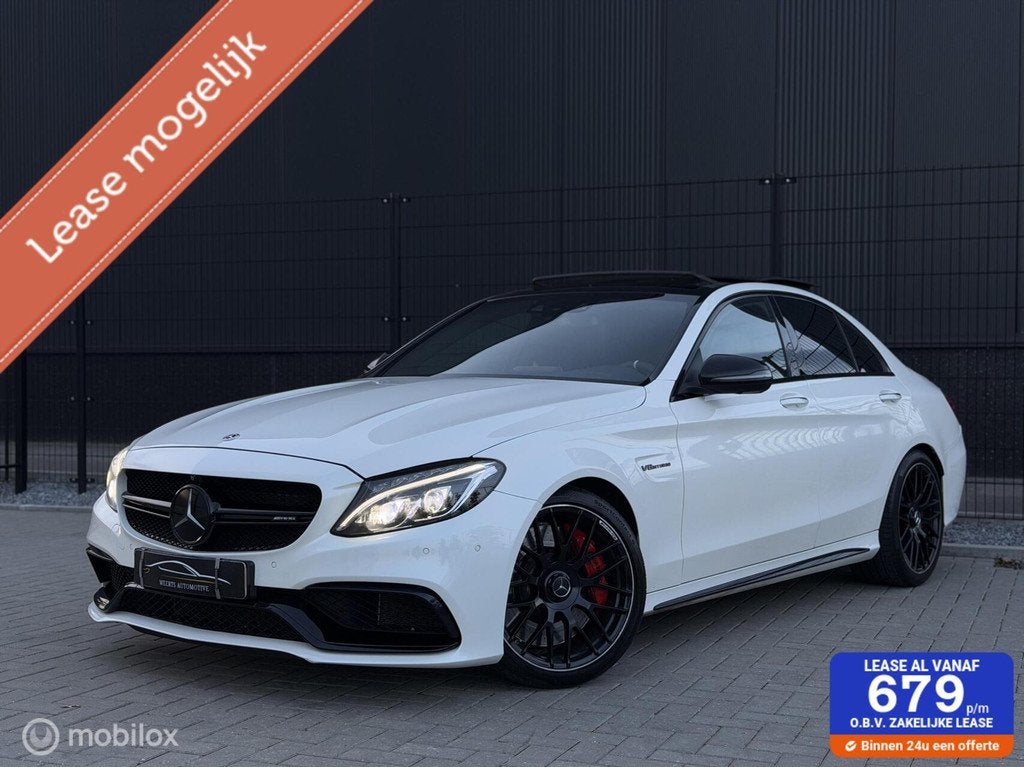 Mercedes-Benz C-klasse AMG 63 S|Downpipes|Pano|360 °|HUD|, Auto's, Mercedes-Benz, Automaat, Achterwielaandrijving, Gebruikt, 510 pk