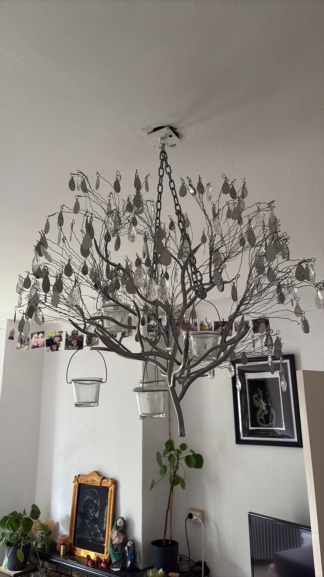 Kroonluchter Pentik, Ophalen of Verzenden, Zo goed als nieuw, Glas, 50 tot 75 cm