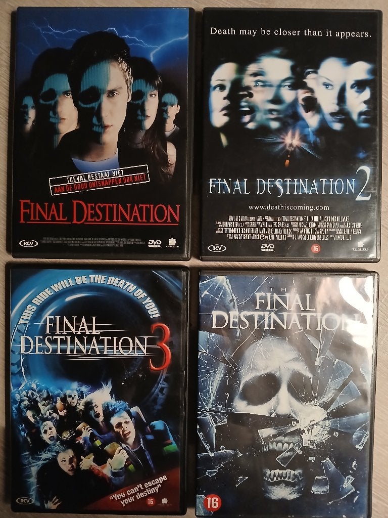 final destination  ( set - delen 1-2-3-4 ), Cd's en Dvd's, Vanaf 12 jaar, Ophalen of Verzenden, Zo goed als nieuw, Overige genres