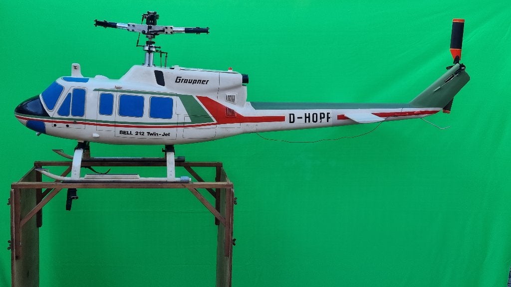 Te Koop RC Helikopter Graupner Bell 212 Twin - Jet, Ophalen, Zo goed als nieuw, Nitro, Helikopter