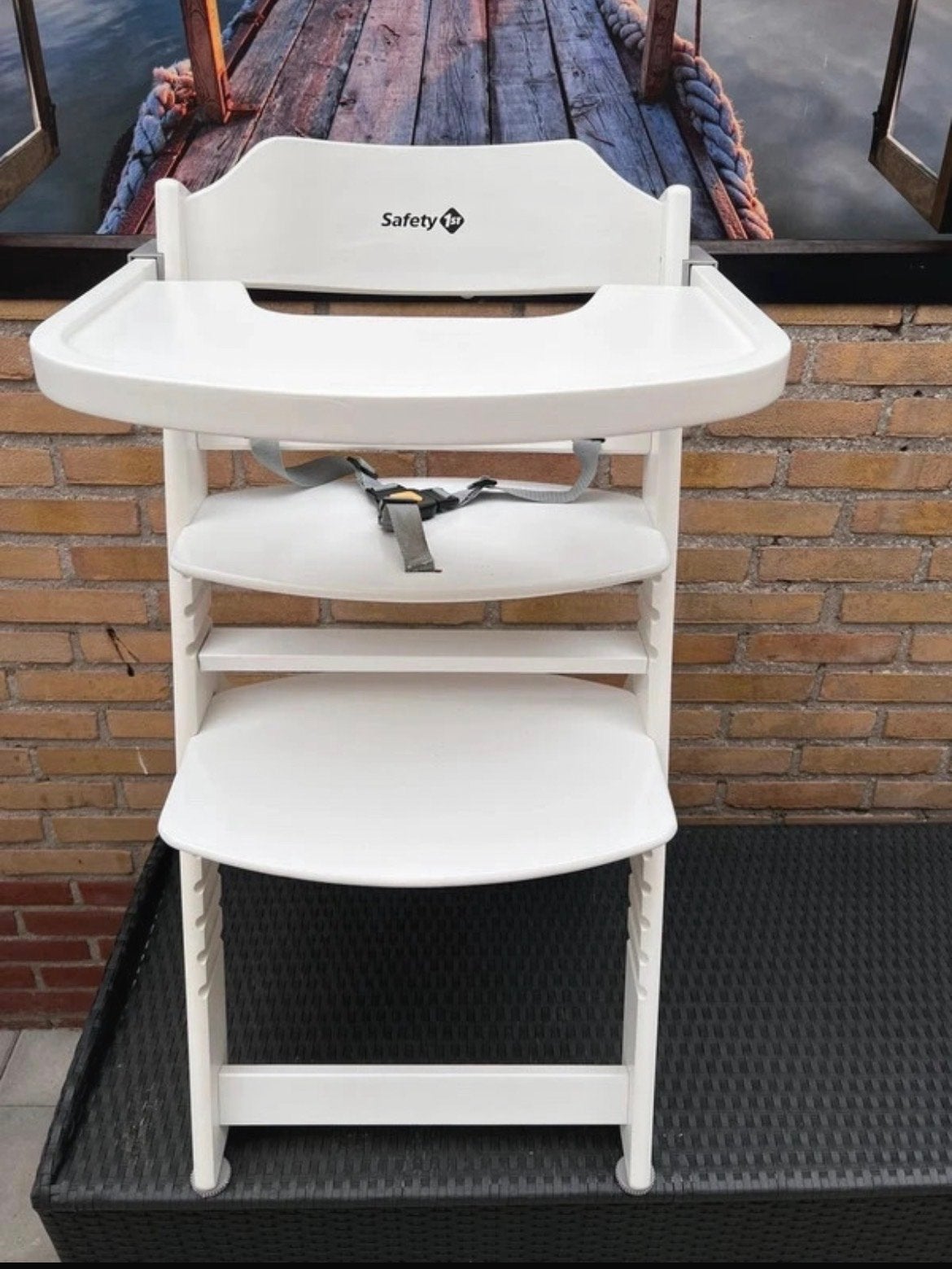 Safety 1st Timba kinderstoel wit met gordel, Kinderen en Baby's, Ophalen of Verzenden, Gebruikt, Meegroeistoel, Gordel(s)
