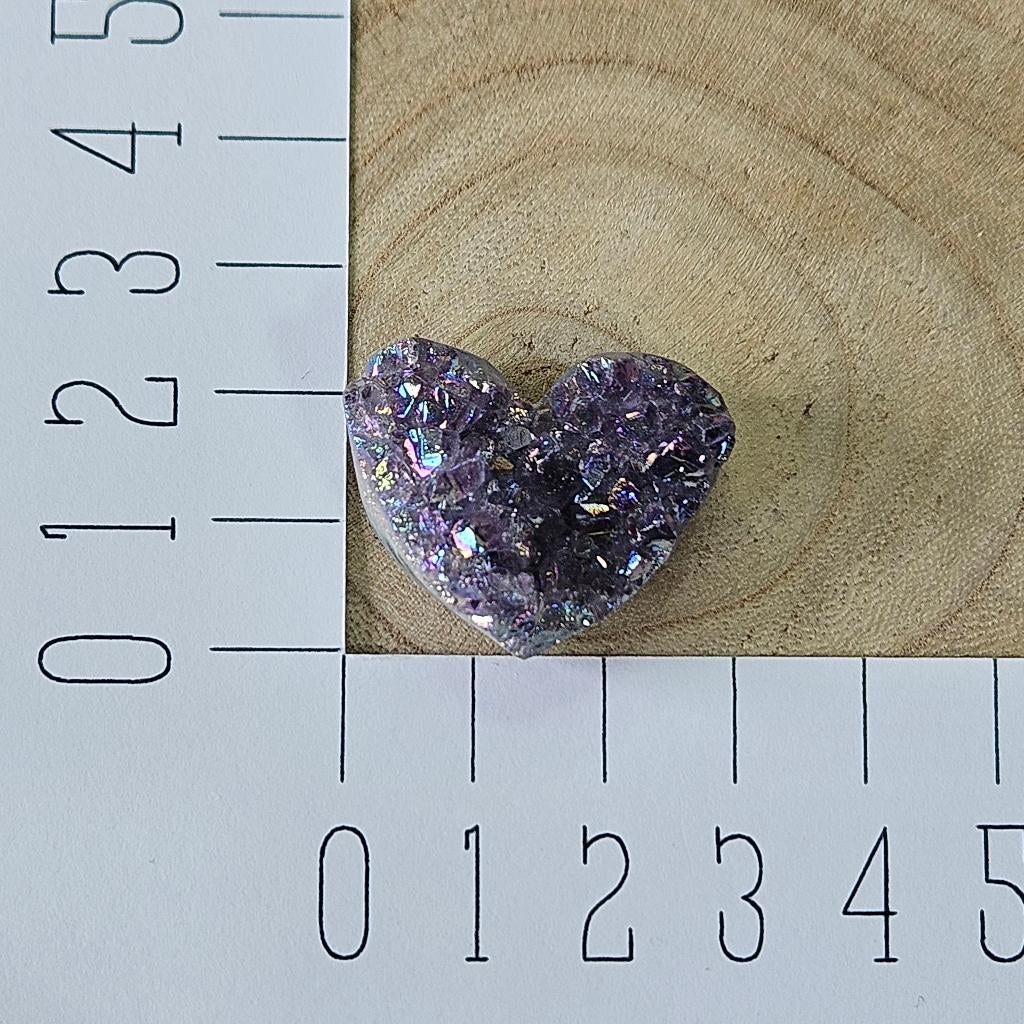Edelsteen, Amethist hart ruw NR13, cadeau, verzamelen, D, Nieuw, Ophalen of Verzenden, D