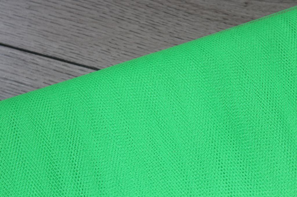 Rol uni Tule stof Groen - Flare free 100%nylon #134, Overige materialen, 120 cm of meer, Ophalen of Verzenden, Groen