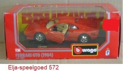 Modelauto 1:24 Burago FERRARI GTO (1984) nr 572 modelauto, Ophalen of Verzenden, Nieuw, Auto, Bburago
