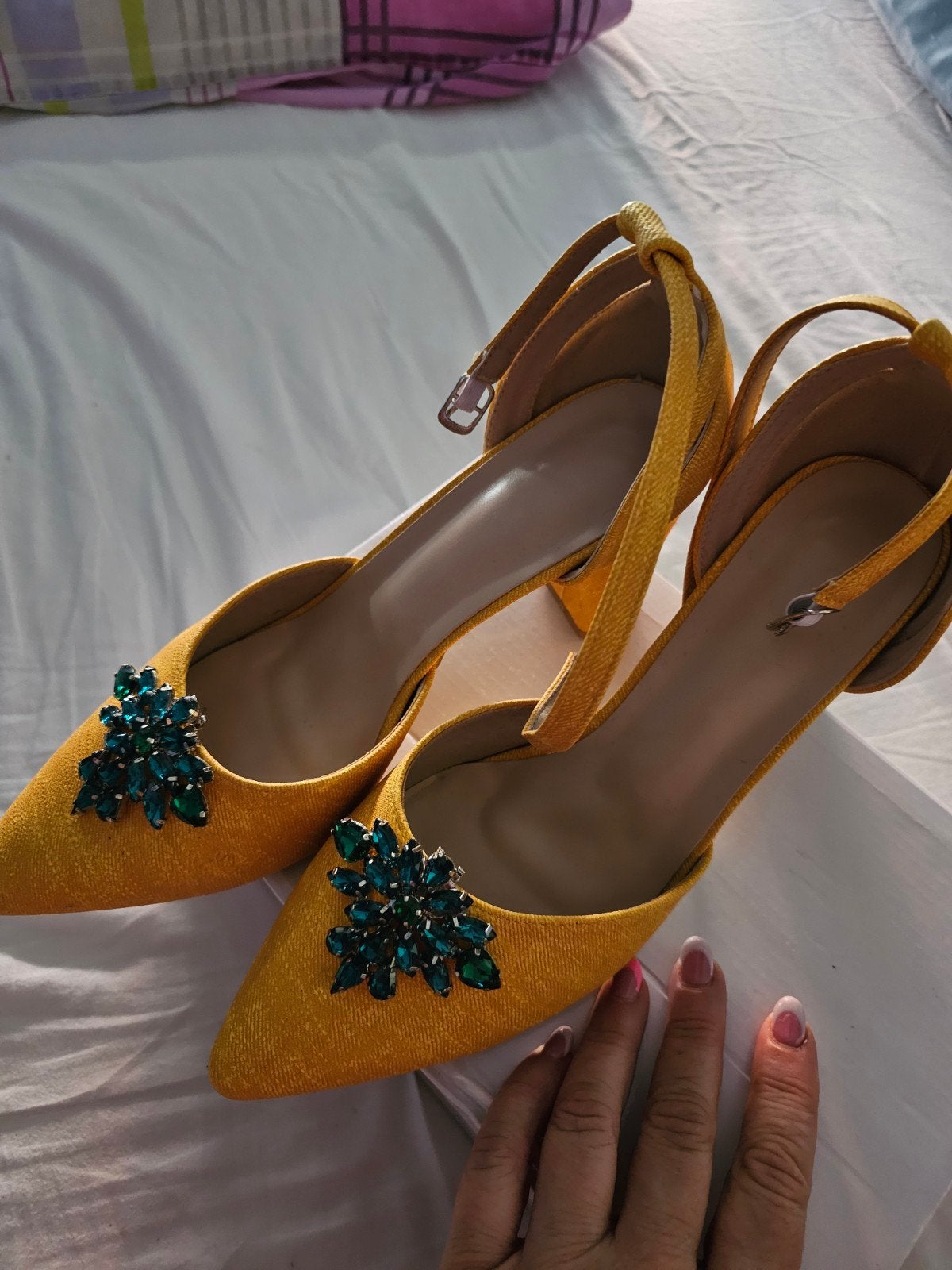 Superleuke Gele Pumps Maat 41 Incl.verzenden €29,-, Verzenden, Zo goed als nieuw, Geel