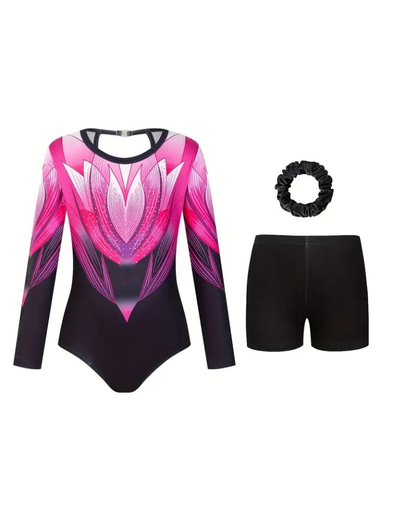 Turnpakje + turnbroekje roze 122 128 134 140 146 152 158, Sport en Fitness, Turnen, Nieuw, Turnpak(je), Kindermaat 122 t/m 140