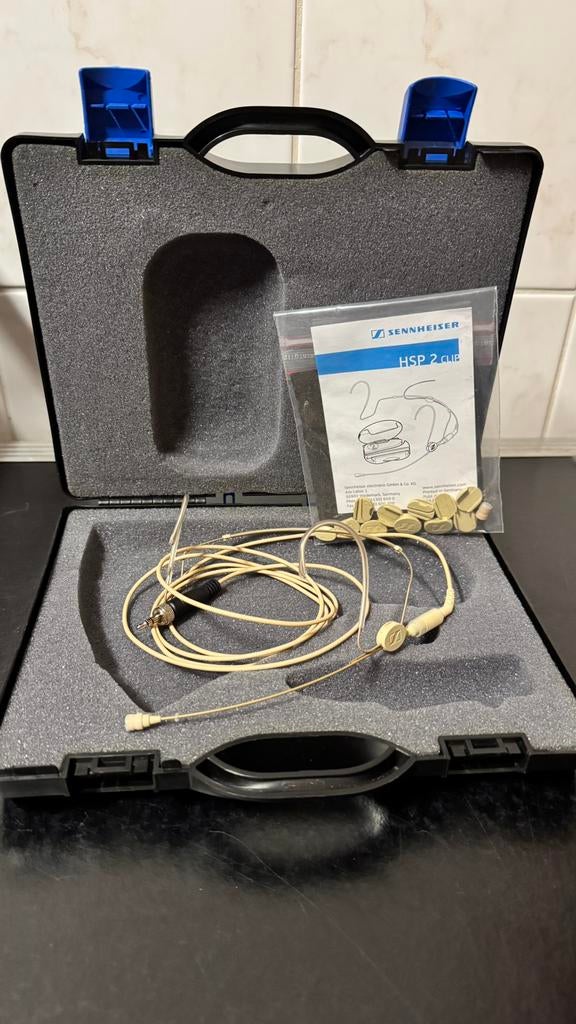 Sennheiser HSP2 EW Headset microfoon huidskleur als nieuw, Muziek en Instrumenten, Ophalen of Verzenden, Zo goed als nieuw, Zangmicrofoon