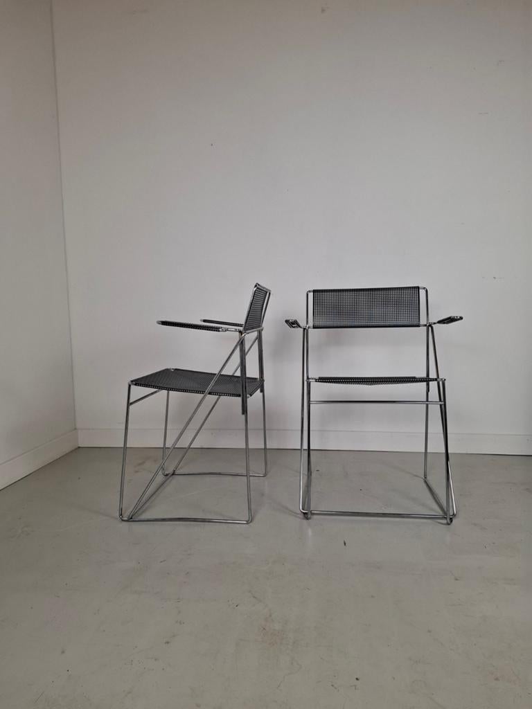 Niels Jørgen Haugesen vintage design stoelen arrben Sultana, Ophalen of Verzenden, Gebruikt, Metaal