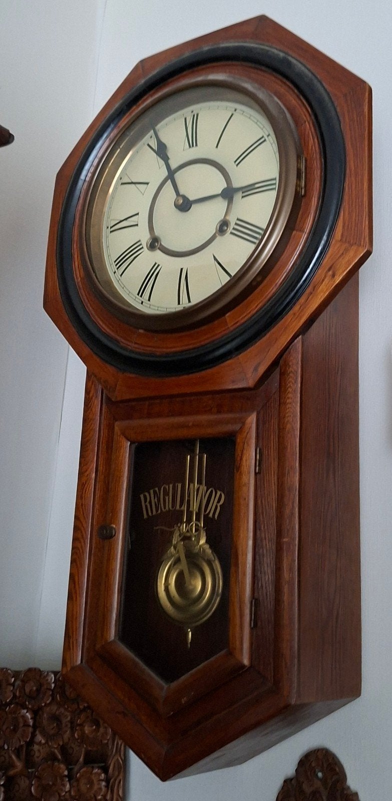 Regulateur hang klok slinger uurwerk, Ophalen