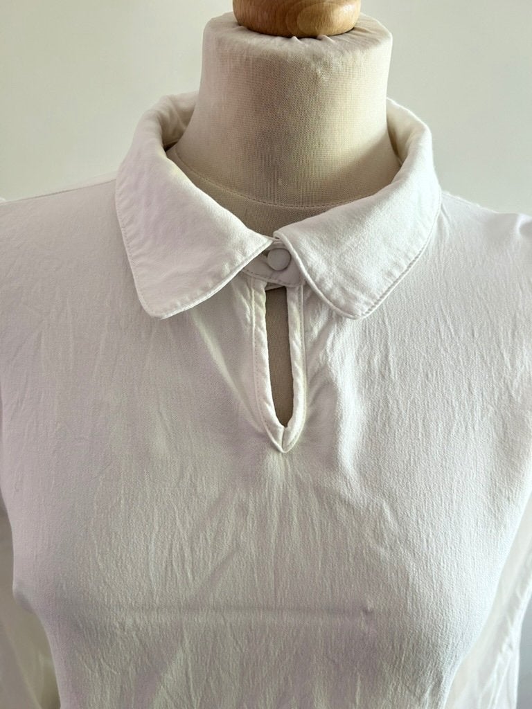 Juffrouw Jansen maat XXL witte elegante blouse top 3401, Juffrouw Jansen, Wit, Maat 46/48 (XL) of groter, Juffrouw Jansen