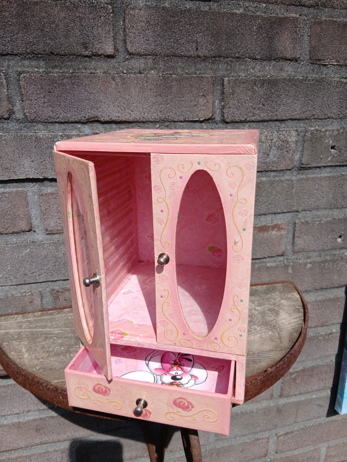 Leuk roze Diddl kastje met Diddlina afbeelding, Verzamelen, Diddl, Ophalen of Verzenden