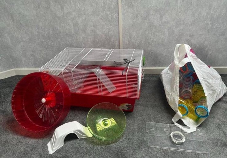 Ferplast hamster/ knaagdier/ rat/muis kooi incl. toebehoren, Minder dan 60 cm, Kooi, Gebruikt, Ophalen of Verzenden