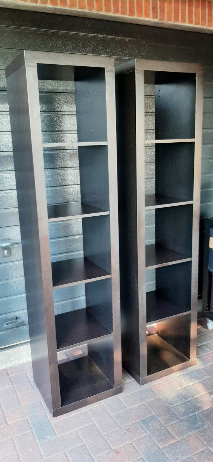 2x ikea kallax  / expedit Vakkenkast  1x5, Huis en Inrichting, Kasten | Boekenkasten, Ophalen, Zo goed als nieuw, 25 tot 50 cm