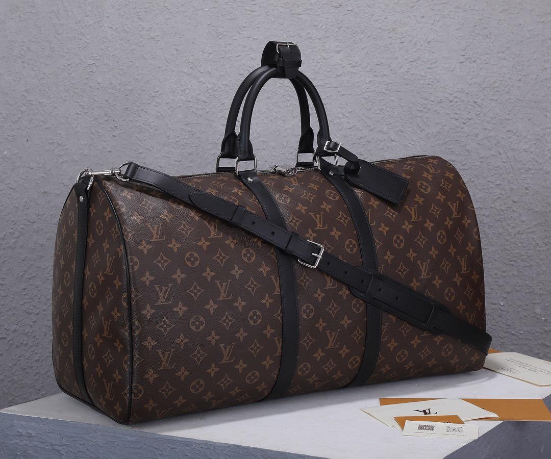 Louis Vuitton Keepall Bandoulière 50 – Monogram, 30 cm of meer, Zwart, Ophalen of Verzenden, Nieuw