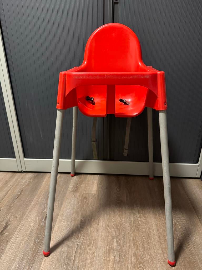 IKEA Antilop kinderstoel met blad - gebruikt, Ophalen of Verzenden, Gebruikt, Overige typen, Afneembaar eetblad