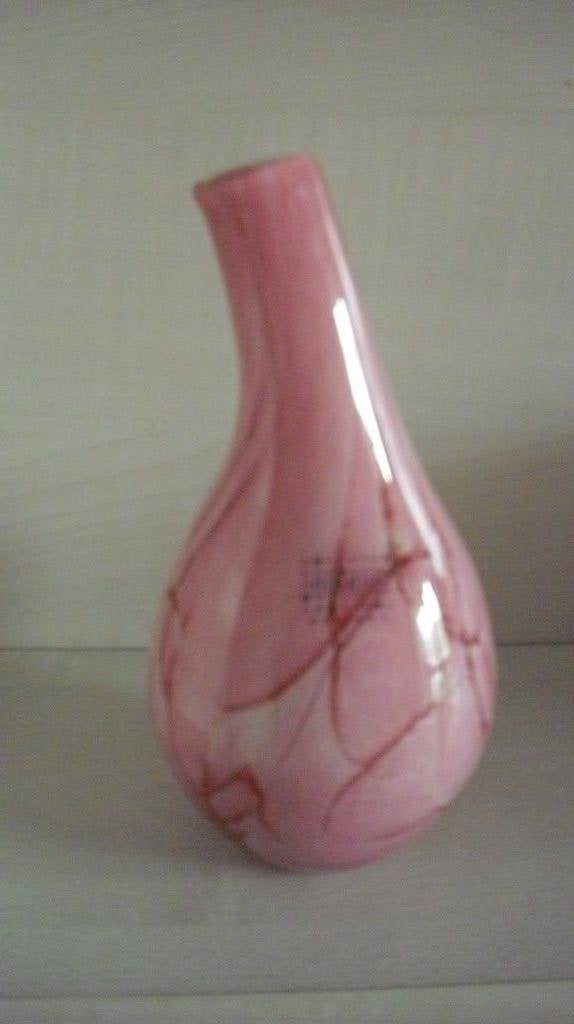 Rose Fidrio-Vaas, Ophalen of Verzenden, Roze, 20 cm, Handgemaakt