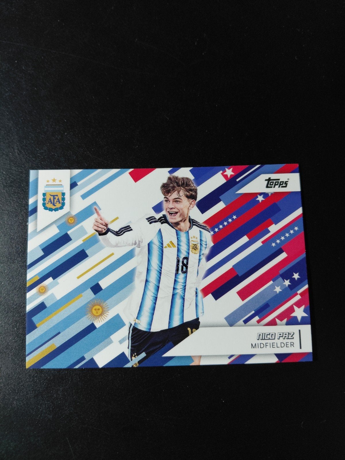 Nico paz (argentinie) topps team set insert, Verzamelen, Verzenden, Nieuw, Buitenlandse clubs, Spelerskaart
