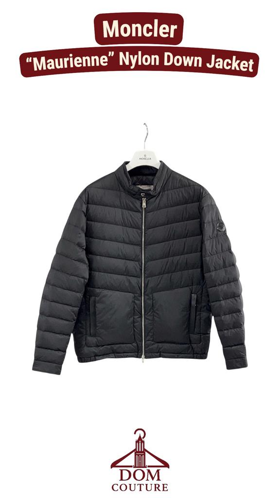 Moncler "Maurienne" Nylon Down Jacket Tussen Jas Zwart, Ophalen of Verzenden, Zwart