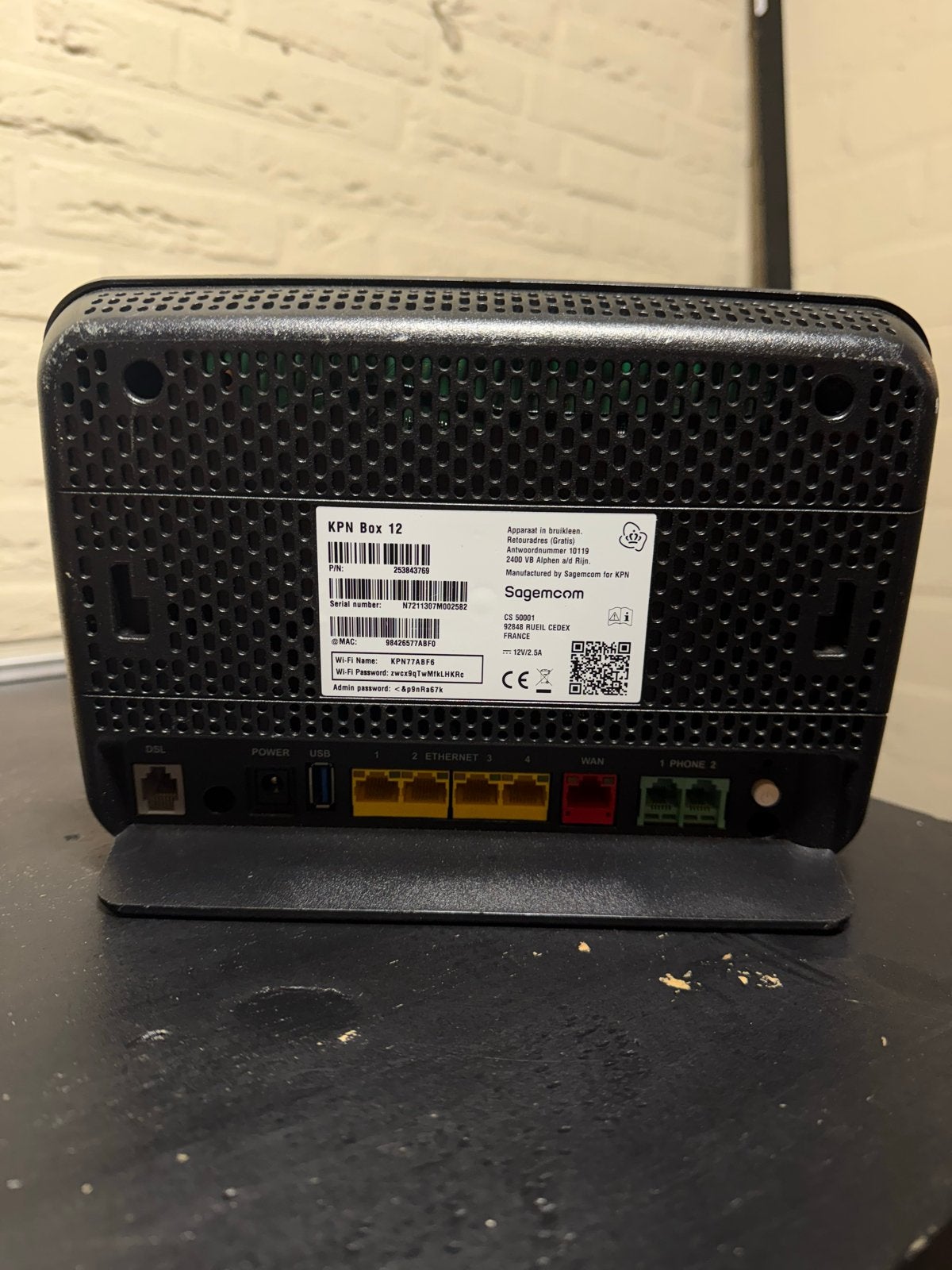 KPN Box 12 Router - Sagemcom, Ophalen of Verzenden, Gebruikt, Router