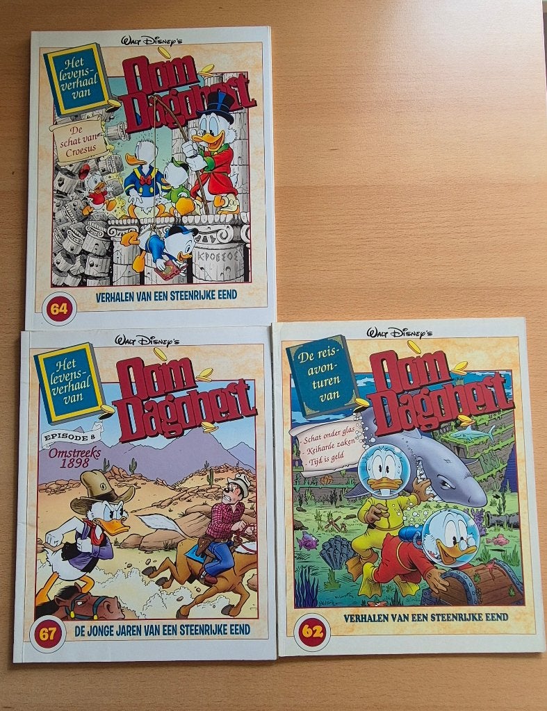 3x Oom Dagobert - Reisavonturen en Levensverhaal, Boeken, Meerdere stripboeken, Ophalen of Verzenden, Gelezen