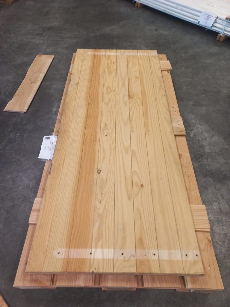 Douglas opgeklampte deur enkel– 780 x 1950 mm, Ophalen, Gebruikt, Minder dan 80 cm, Overige typen