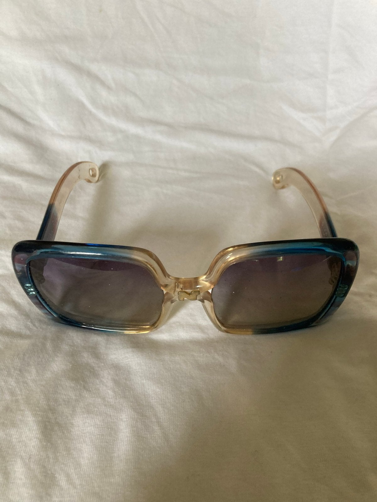 Vintage Nina Ricci Zonnebril - Jaren '70 Stijl, Overige merken, Zonnebril, Blauw, Ophalen of Verzenden