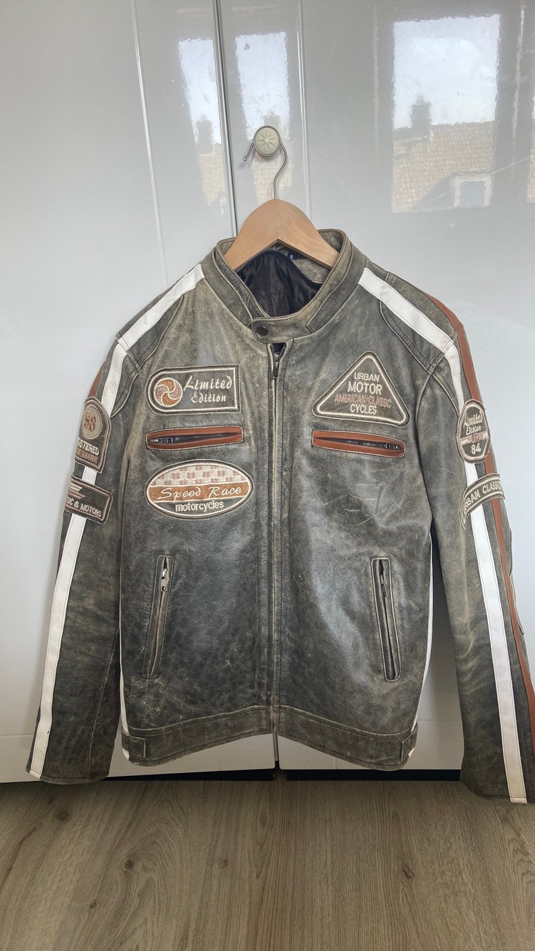 Motor rij jas, Ophalen, Tweedehands, Jas | leer