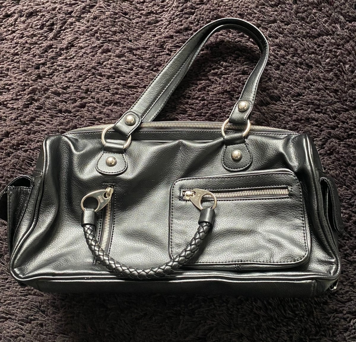 MANGO (MNG) zwart leren handtas, nieuw, Ophalen of Verzenden, Nieuw, Zwart, Handtas