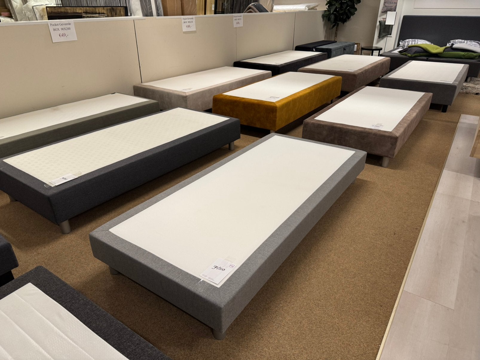 1-Persoons Pocket geveerde Boxspring onderstellen €49-, Huis en Inrichting, Slaapkamer | Boxsprings, Ophalen, #Boxspring#1-Persoons#Onderstel#Direct#Slapen