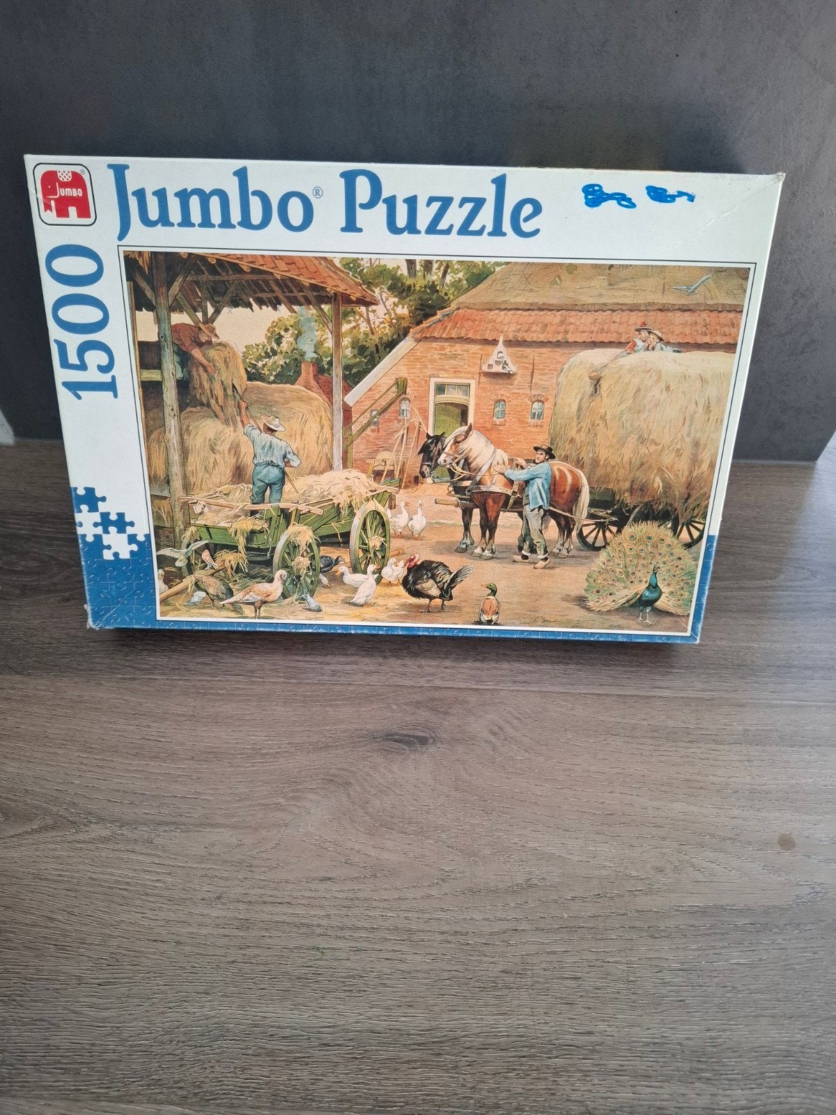 Jumbo Legpuzzel 1500 Stukjes - De Laatste Hooivracht, Ophalen of Verzenden, 500 t/m 1500 stukjes, Zo goed als nieuw, Legpuzzel