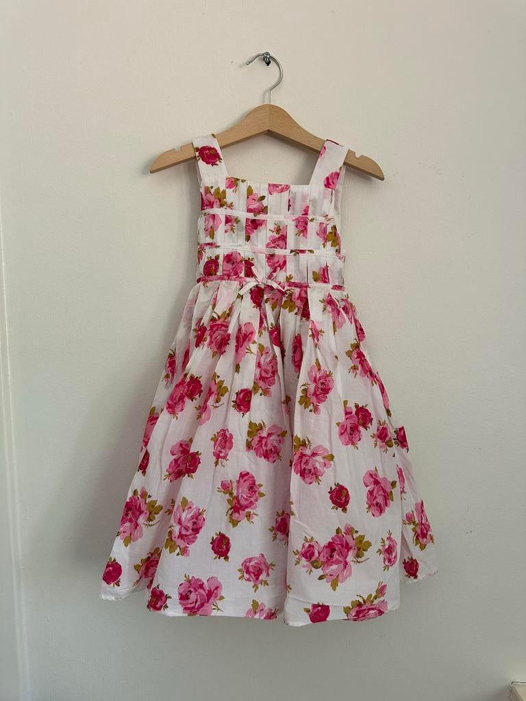 Monsoon jurk maat 3 met rozenprint, Kinderen en Baby's, Kinderkleding | Maat 98, Ophalen of Verzenden, Zo goed als nieuw, Meisje