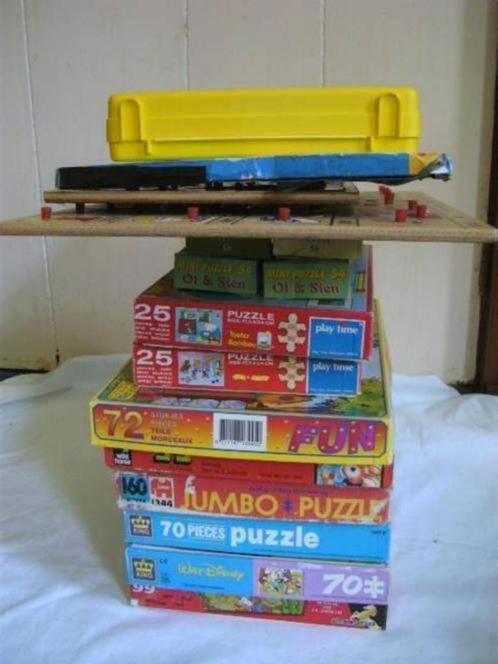 Partij van 16 kinderpuzzels, Ophalen of Verzenden, 10 tot 50 stukjes, Gebruikt