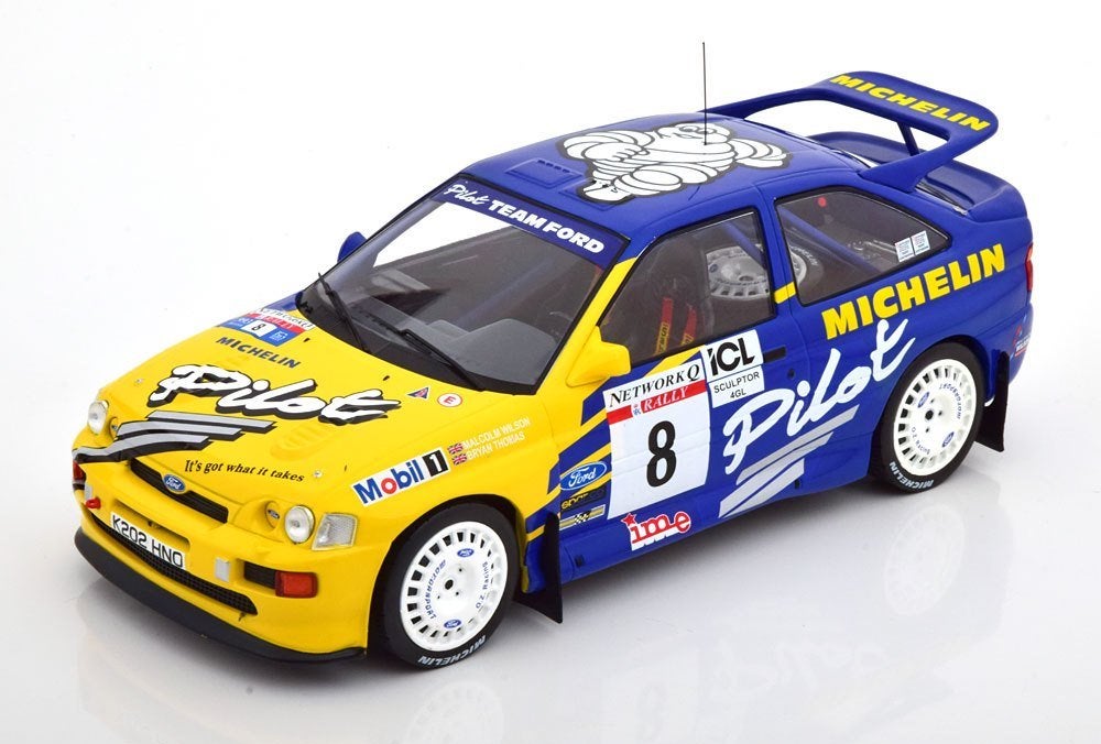 Ford Escort RS Cosworth #8 Michelin Rac Rally 1993 1-18 Ixo, Hobby en Vrije tijd, Overige merken, Ixo models, Auto, Ixo models