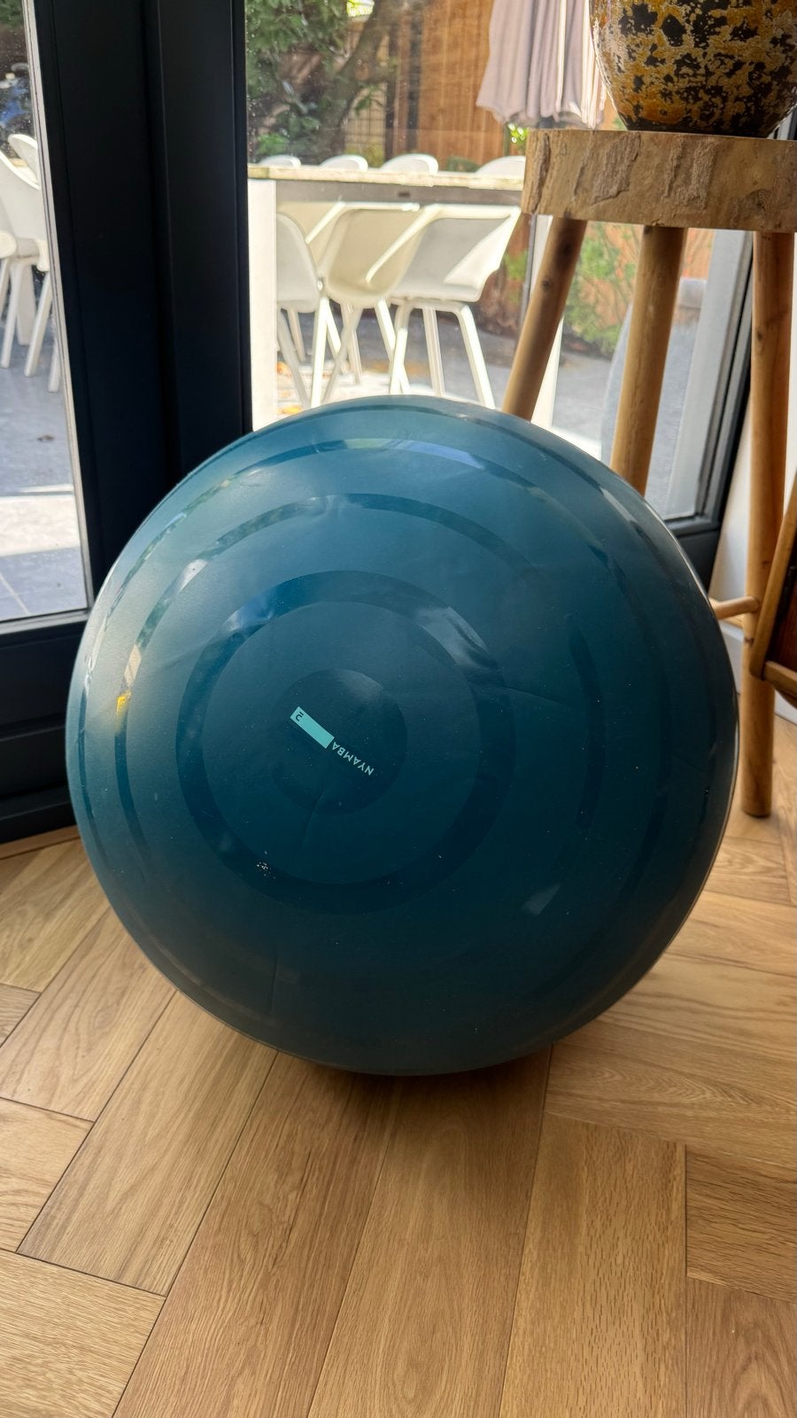 Domyos Fitnessbal / zwangerschapsbal Maat 2 Blauw, Ophalen of Verzenden, Zo goed als nieuw, Armen, Fitnessbal