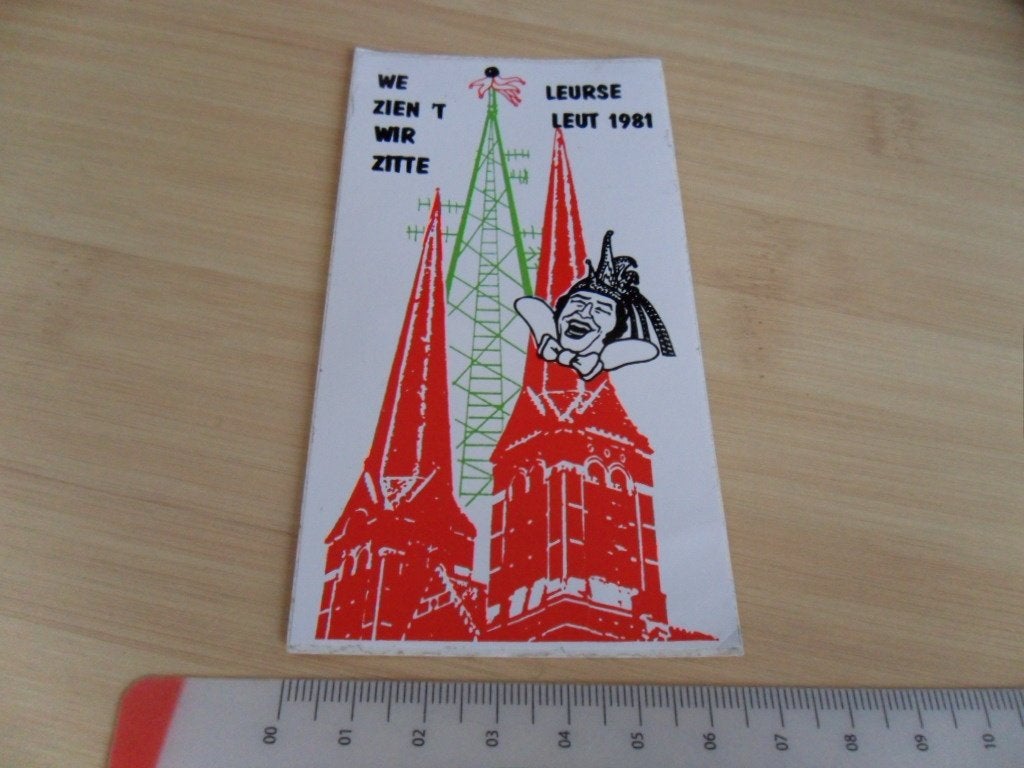 sticker etten-leur carnaval we zien 't wir zitte 1981, Ophalen, Zo goed als nieuw