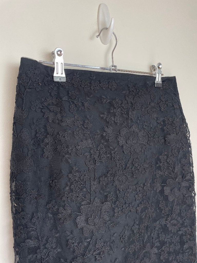 Pauw Amsterdam kokerrok maat 1/S zwart kant floral, INFO@PAUW.COM, Europaplein 37 1078 GV AMSTERDAM, Zwart, Pauw