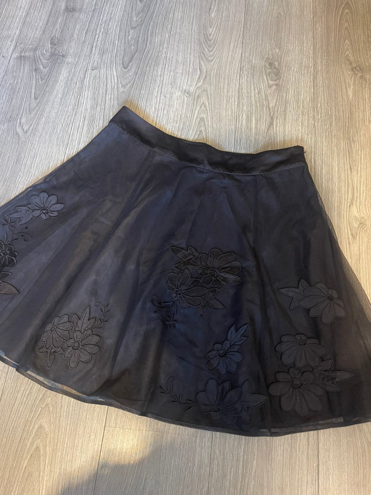 Steps  zwarte rok met borduursel maat 44, Zwart, Maat 42/44 (L), Ophalen of Verzenden, Zo goed als nieuw