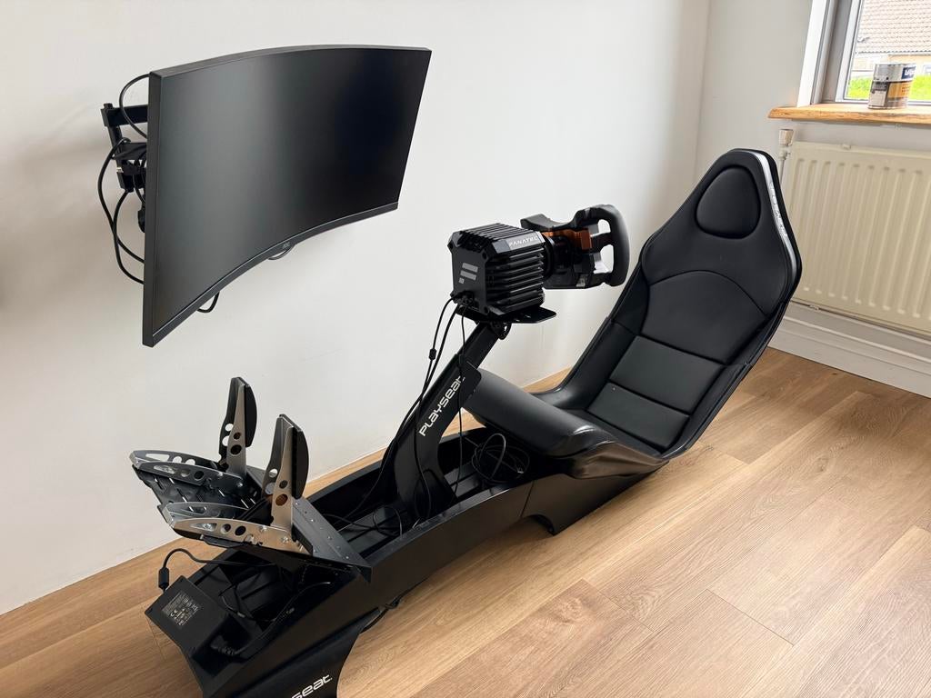 Playseat F1 Zwart met Fanatec gt dd QR2 en McLaren GT3 Stuur, Ophalen, Racestuur, PlayStation, Zo goed als nieuw