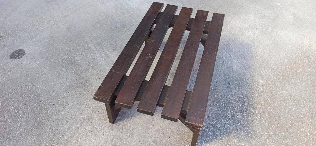 Vintage Houten Lattenbank Salontafel Bijzettafel, P/p/s, Ophalen, Tweedehands, Hout, Tweedehands