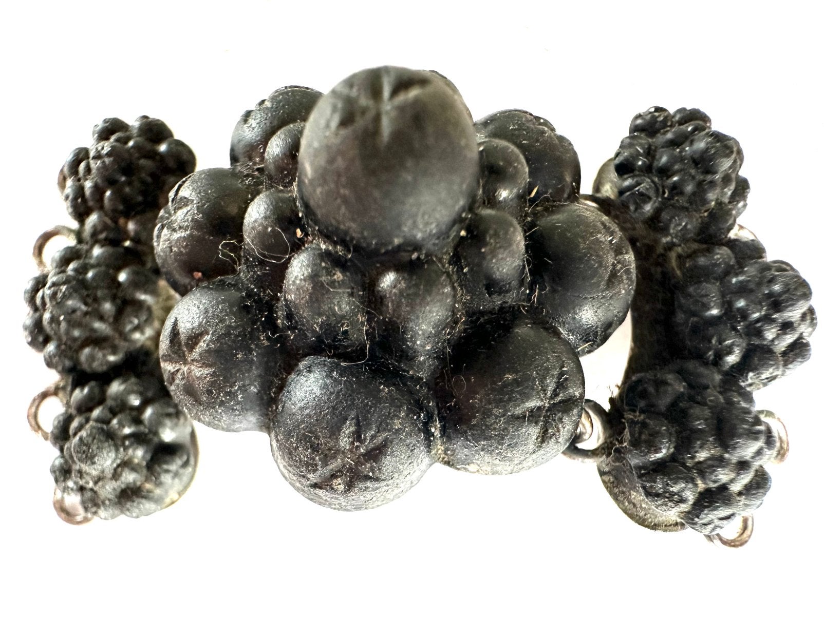 Gebroken antieke rouw ketting van Git en 4 echte parels, Verzenden, Zilver, Ketting