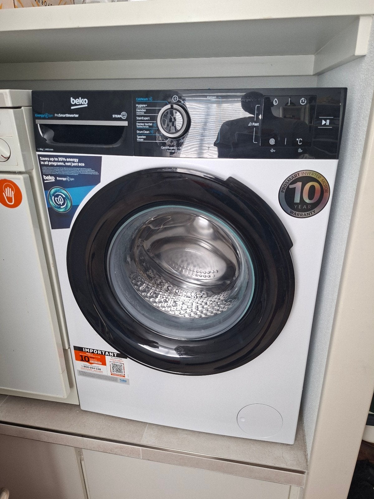 Wasmachine Beko ProSmart 8kg, 6 tot 8 kg, Ophalen of Verzenden, Minder dan 85 cm