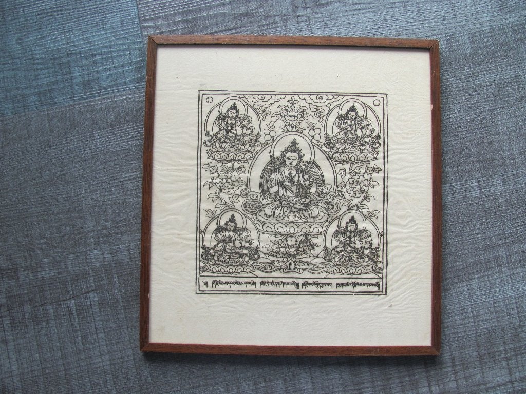 Boeddha - India, Tibet ?, Tibet, Wanddecoratie, 38 cm, Handgemaakt
