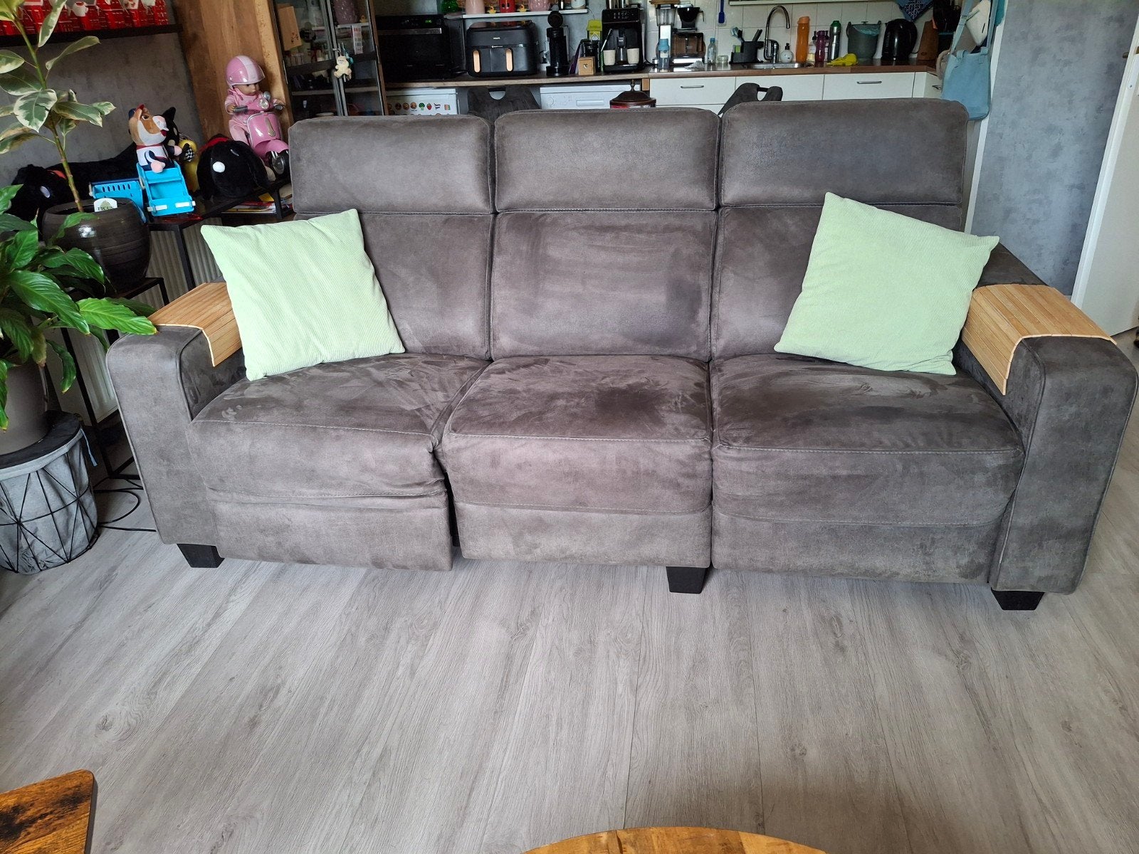 3-zits bank met relaxfunctie, Ophalen, Gebruikt, Driepersoons, 75 tot 100 cm
