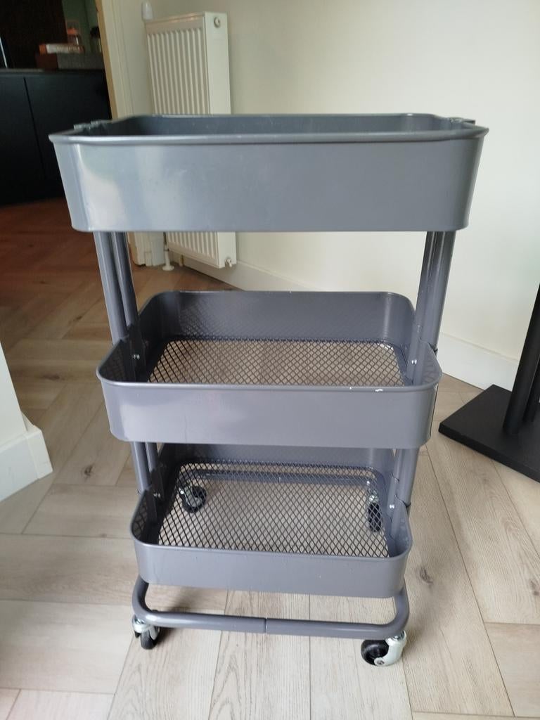 Raskog trolley grijs rolwagen Zweeds warenhuis, Ophalen of Verzenden