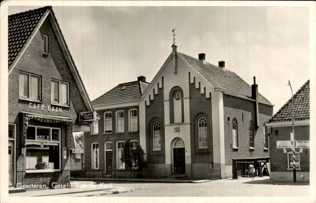 Geesteren - Gereformeerde Kerk - voorgevel, Ophalen of Verzenden, 1940 tot 1960, Gelopen, Gelderland
