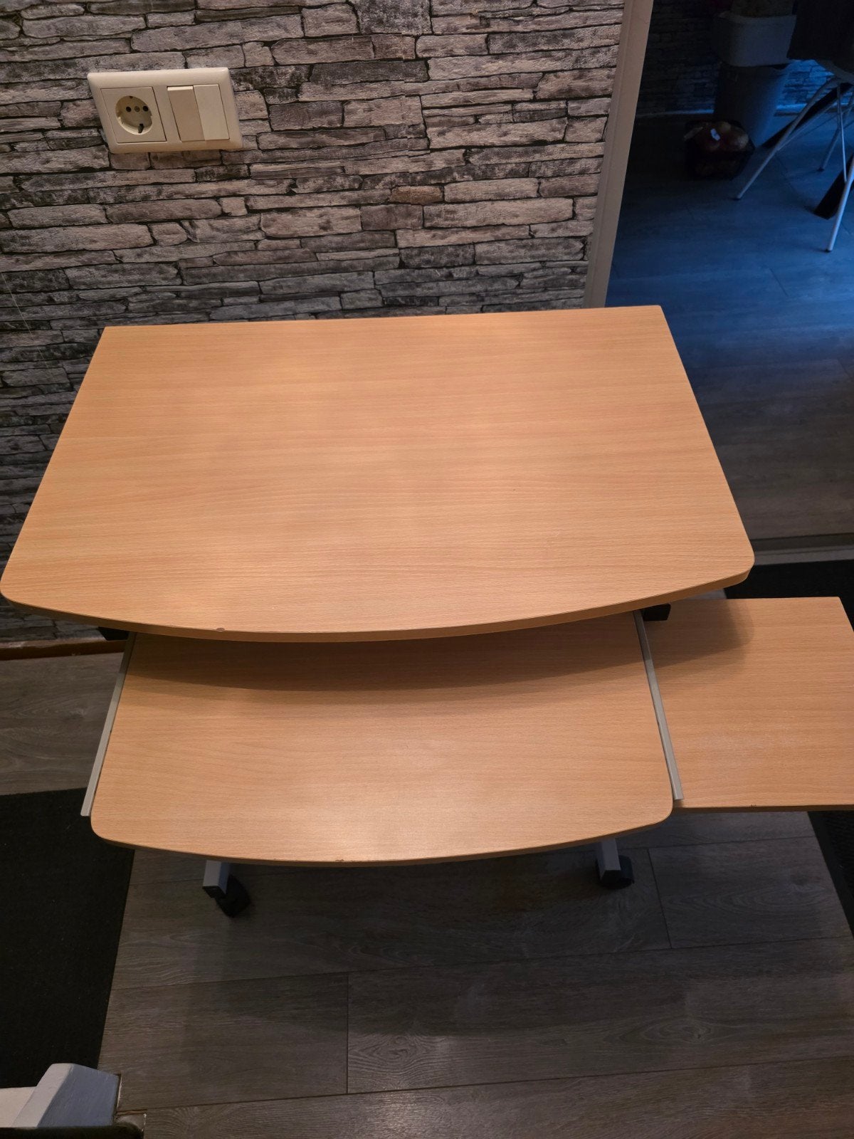 computer tafel houtkleur, Ophalen, Gebruikt, 70 tot 120 cm